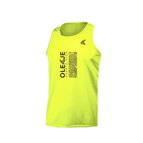 Men Neon Yellow Tank