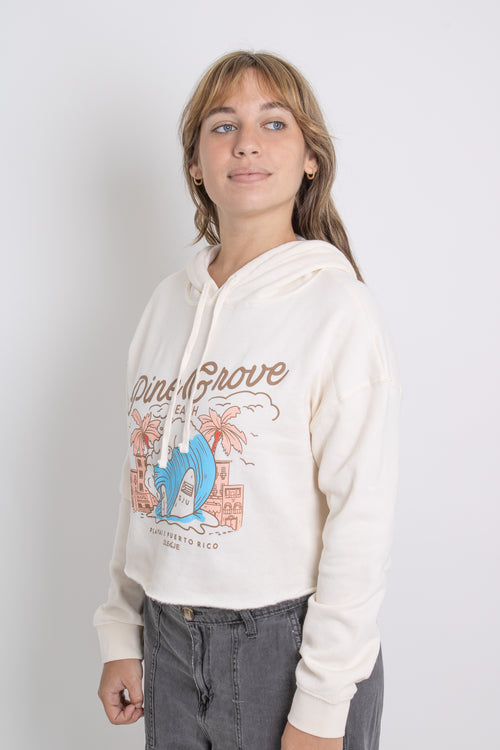 Pine Grove Beach Crop Hoodie