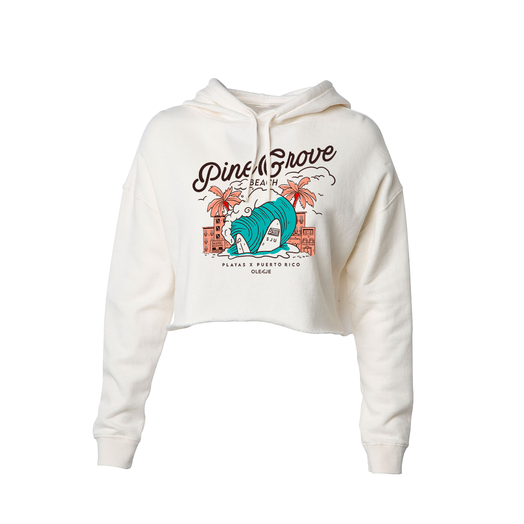Pine Grove Beach Crop Hoodie